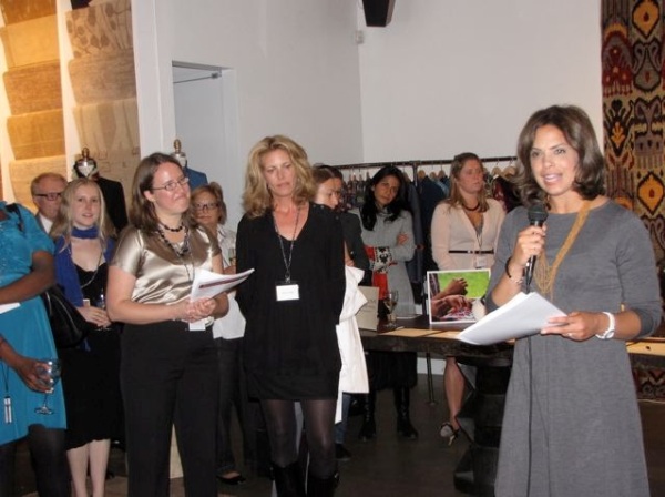 Soledad O'Brien (right) speaking at event in New York.